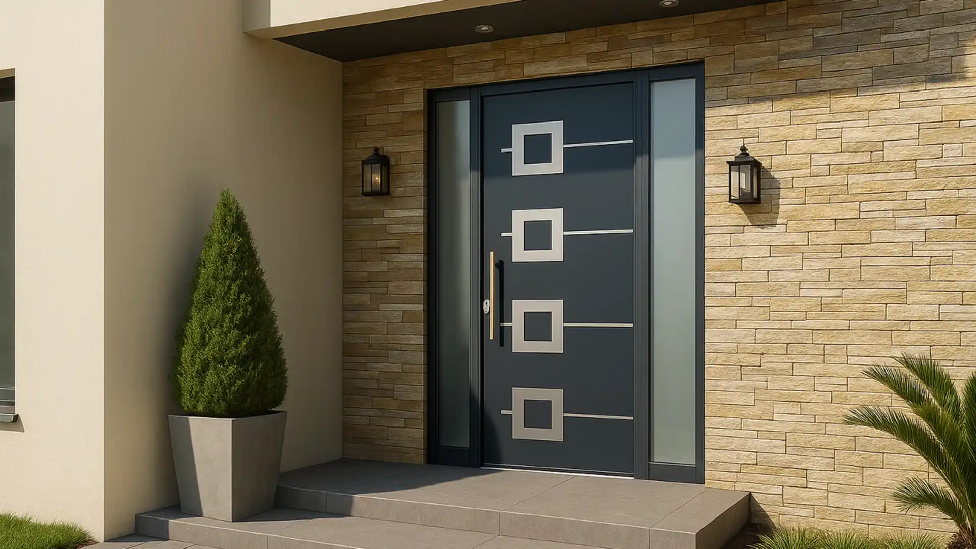 Alumínium bejárati ajtó